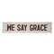 Transpac Metal We Say Grace Wall Decor, 29.88" White Spring Wall Art, Metal Wall Sign, Indoor Use, 6.69" Height, Spot Clean